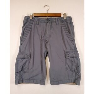 Gorpcore Utility Wear First Mens 30 Grey Cotton Nylon Multi Pocket Cargo Shorts